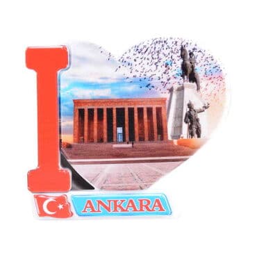 Ankara Themed Customised UV Printed Plastic Base Heart Shaped Fridge Magnet 86x62 mm - 7