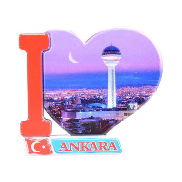 Ankara Themed Customised UV Printed Plastic Base Heart Shaped Fridge Magnet 86x62 mm - 9