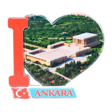 Ankara Themed Customised UV Printed Plastic Base Heart Shaped Fridge Magnet 86x62 mm - 10