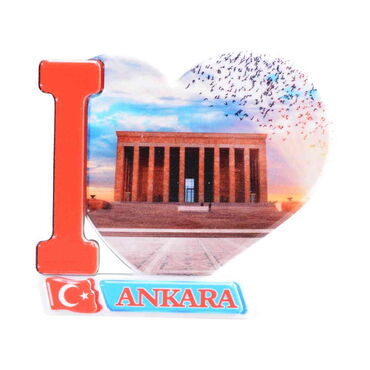 Ankara Themed Customised UV Printed Plastic Base Heart Shaped Fridge Magnet 86x62 mm - 14