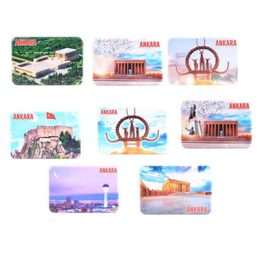 Ankara Themed Customised UV Printed Plastic Base Rectangle Fridge Magnet 80x50 mm - 2