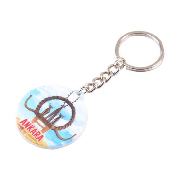 Ankara Themed Customised UV Printed Plastic Base Square Keyring 38x100 mm - 4