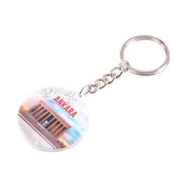 Ankara Themed Customised UV Printed Plastic Base Square Keyring 38x100 mm - 6
