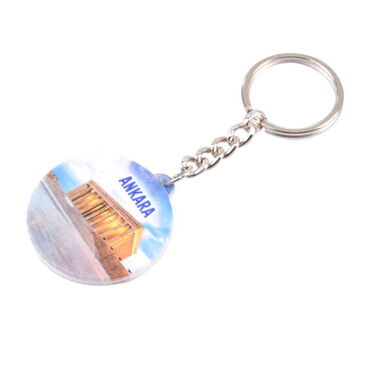 Ankara Themed Customised UV Printed Plastic Base Square Keyring 38x100 mm - 7