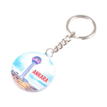 Ankara Themed Customised UV Printed Plastic Base Square Keyring 38x100 mm - 8