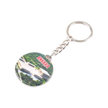 Ankara Themed Customised UV Printed Plastic Base Square Keyring 38x100 mm - 9