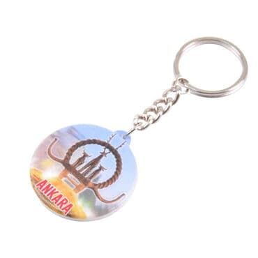 Ankara Themed Customised UV Printed Plastic Base Square Keyring 38x100 mm - 10