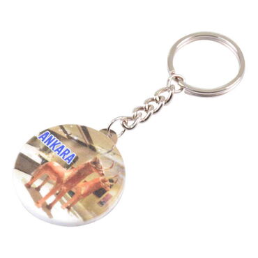 Ankara Themed Customised UV Printed Plastic Base Square Keyring 38x100 mm - 11