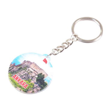 Ankara Themed Customised UV Printed Plastic Base Square Keyring 38x100 mm - 12