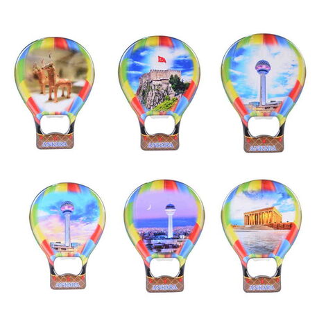 Ankara Themed Baloon Shaped Metal Magnetic Bottle Opener 102x73 mm - 2