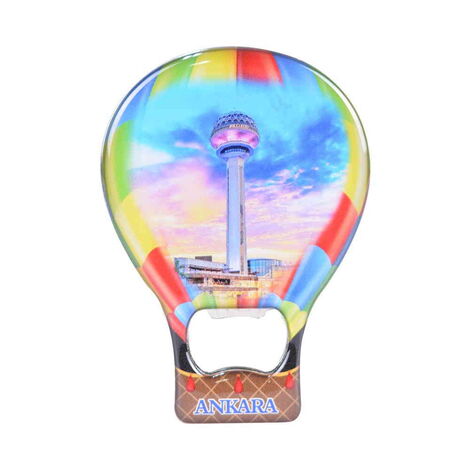 Ankara Themed Baloon Shaped Metal Magnetic Bottle Opener 102x73 mm - 3