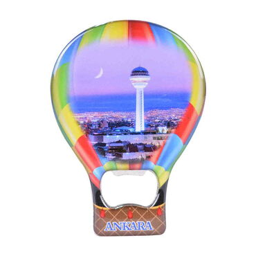 Ankara Themed Baloon Shaped Metal Magnetic Bottle Opener 102x73 mm - 5