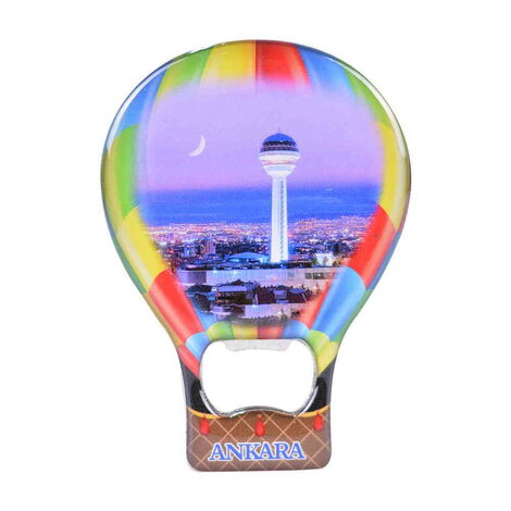 Ankara Themed Baloon Shaped Metal Magnetic Bottle Opener 102x73 mm - 5