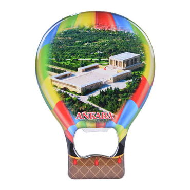Ankara Themed Baloon Shaped Metal Magnetic Bottle Opener 102x73 mm - 9