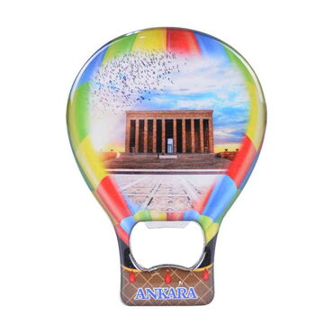 Ankara Themed Baloon Shaped Metal Magnetic Bottle Opener 102x73 mm - 11