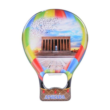 Ankara Themed Baloon Shaped Metal Magnetic Bottle Opener 102x73 mm - 11