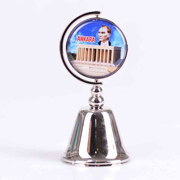 Ankara Themed Collectible Souvenir Metal Bell 44x90 mm - Thumbnail