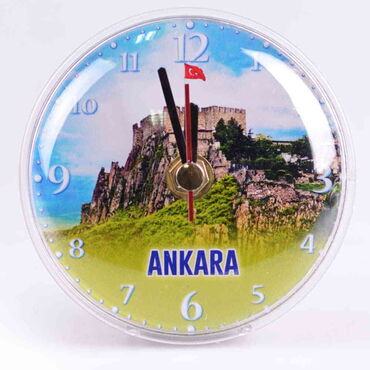 Ankara Themed Customised Fridge Magnet Clock - Thumbnail