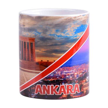 Ankara Themed Customised Porcelain Souvenir Travel Mug 80x95 mm - Thumbnail