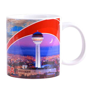 Ankara Themed Customised Porcelain Souvenir Travel Mug 80x95 mm - Thumbnail