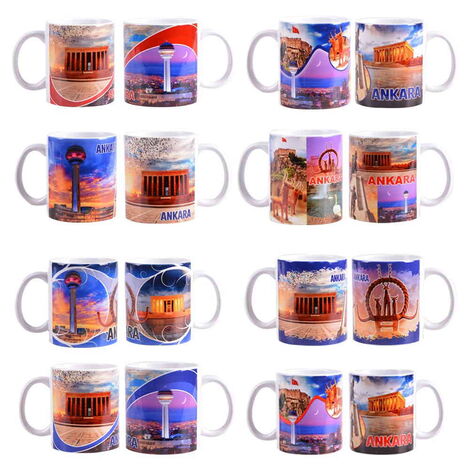 Ankara Themed Customised Porcelain Souvenir Travel Mug 80x95 mm - 5