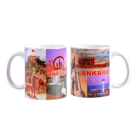Ankara Themed Customised Porcelain Souvenir Travel Mug 80x95 mm - 6