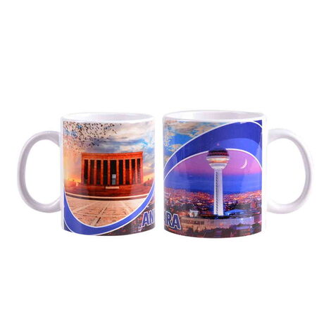 Ankara Themed Customised Porcelain Souvenir Travel Mug 80x95 mm - 9