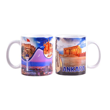 Ankara Themed Customised Porcelain Souvenir Travel Mug 80x95 mm - 10