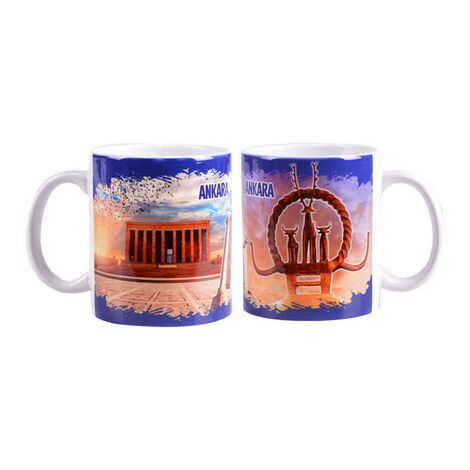 Ankara Themed Customised Porcelain Souvenir Travel Mug 80x95 mm - 13