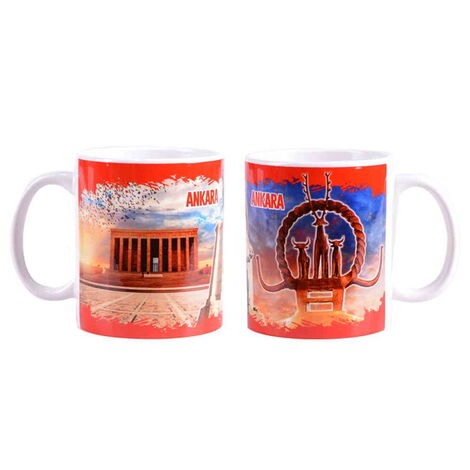 Ankara Themed Customised Porcelain Souvenir Travel Mug 80x95 mm - 14