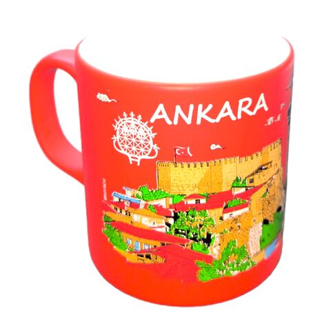 Ankara Themed Customised Serigraphy Printed Ceramic Mug 82x90 mm