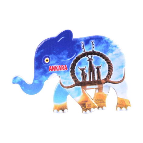 Ankara Themed Customised UV Printed Plastic Base Elephant Shaped Fridge Magnet 86x62 mm - 8