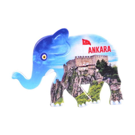 Ankara Themed Customised UV Printed Plastic Base Elephant Shaped Fridge Magnet 86x62 mm - 10