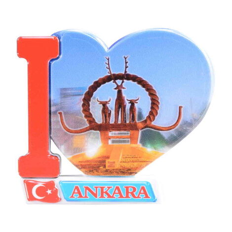 Ankara Themed Customised UV Printed Plastic Base Heart Shaped Fridge Magnet 86x62 mm