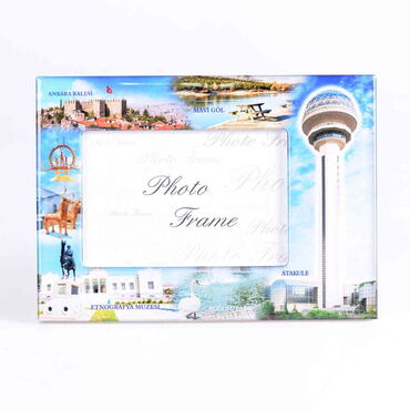 Ankara Themed Epoxy Photo Frame Travel Souvenir 10x15 Cm - Thumbnail