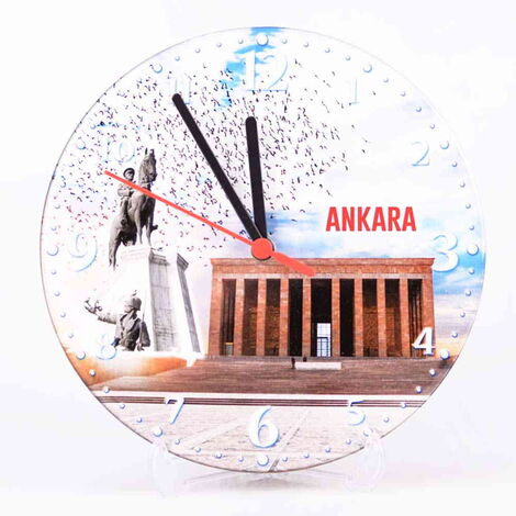 Ankara Themed Epoxy Wall Clock Home Decoration 17 Cm