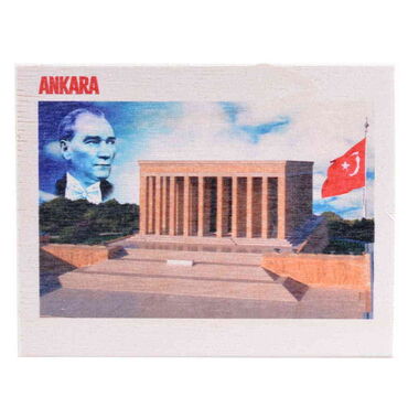 Myros - Ankara Themed Wooden UV Printed Travel Postcard 116x150 mm