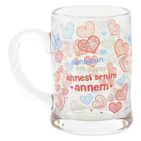Anneye Özel Cam Büyük Bardak