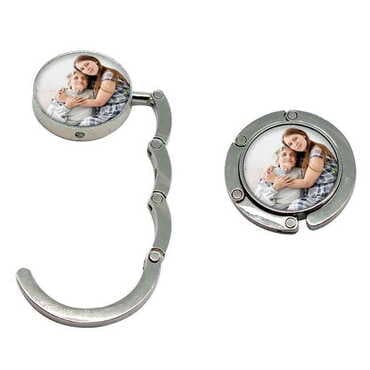 Mom Themed Metal Folding Purse Hook For Table 45 mm