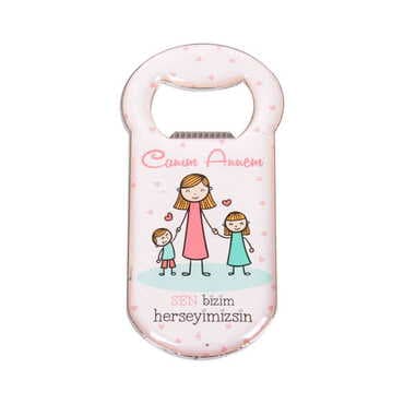 Mom Themed Customizable Metal Magnetic Bottle Opener 90x45 mm