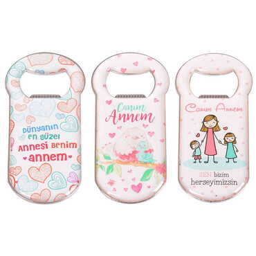 Mom Themed Customizable Metal Magnetic Bottle Opener 90x45 mm - 3