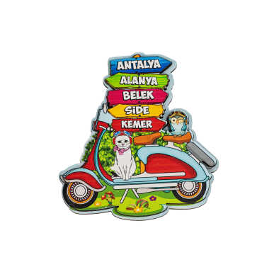 Toptan Antalya Bölgesi Temalı 3D Resimli Ahşap Magnet - 8