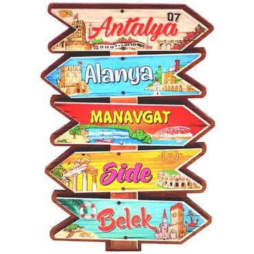 Antalya Region Themed Wooden Customised 2D Souvenir Fridge Magnet - 4