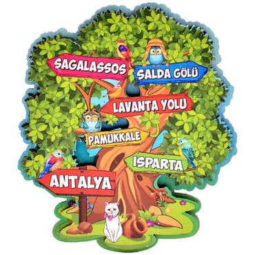 Antalya Region Themed Wooden Customised 2D Souvenir Fridge Magnet - 5