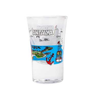 Antalya Bölgesi Temalı Baskılı Shot Bardak 45x70 mm - Myros