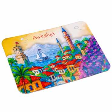 Antalya Bölgesi Temalı Deniz Kabuğu Tabak Magnet 73 mm - 5