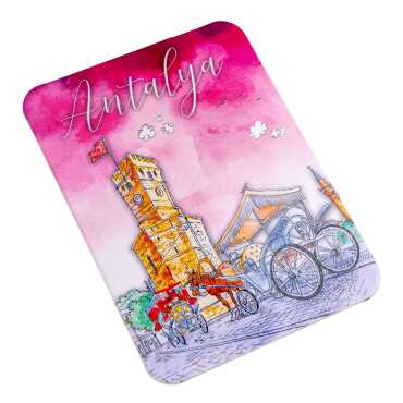 Antalya Bölgesi Temalı Deniz Kabuğu Tabak Magnet 73 mm - 7