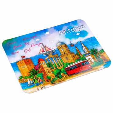 Antalya Bölgesi Temalı Deniz Kabuğu Tabak Magnet 73 mm - 10