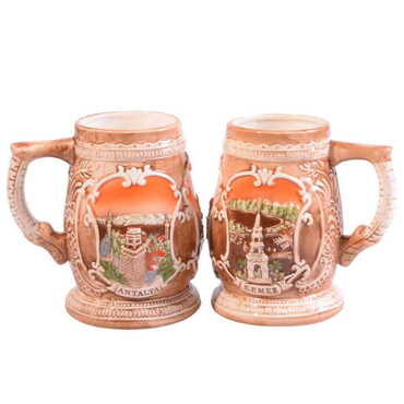 Myros - Antalya Kemer Themed Ceramic Beer Mug