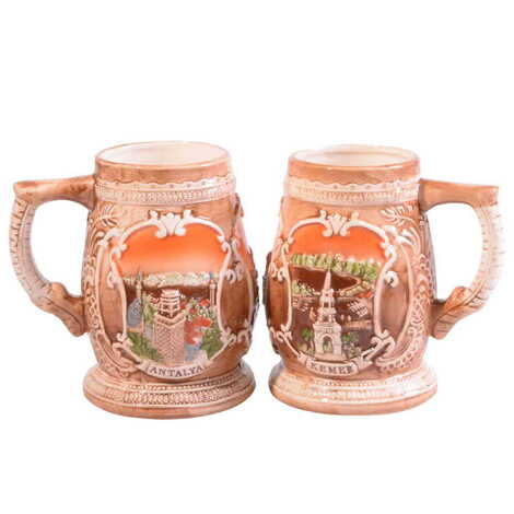 Antalya Kemer Themed Ceramic Beer Mug